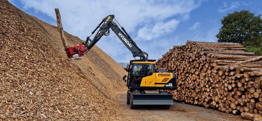 Pelles sur pneus Hyundai HW160A