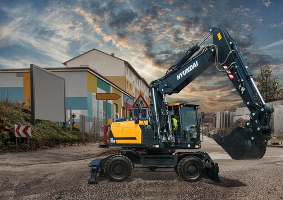 Pelles sur pneus Hyundai HW210A