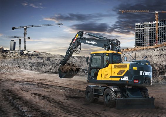 Pelles sur pneus Hyundai HW140A